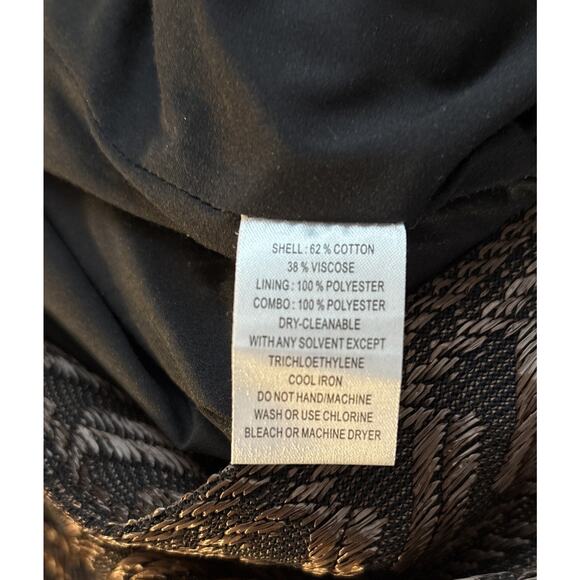 Peruvian Connection Pencil Skirt Women's 10 Brown Black Woven Timeless Textured - Picture 13 of 13